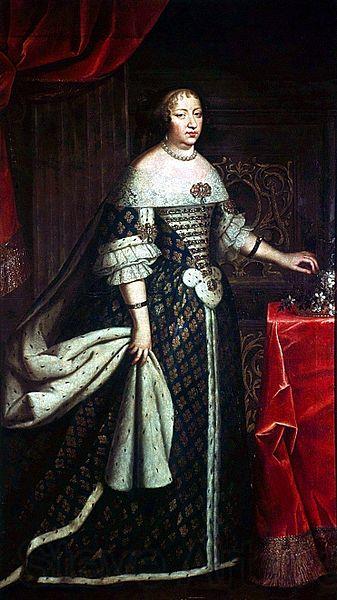 Charles Beaubrun Anne d'Autriche en costume royal Norge oil painting art